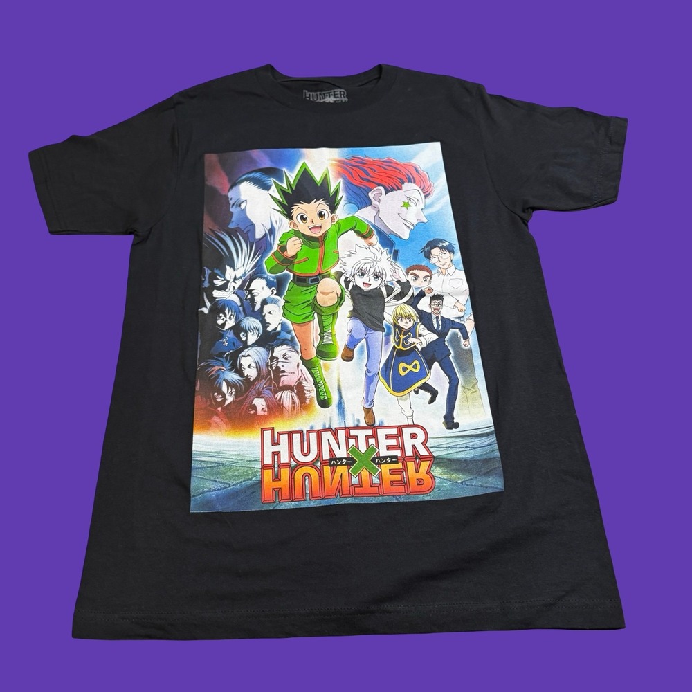 Hunter x Hunter Anime T Shirt Small Black Japanese Manga Graphic Official